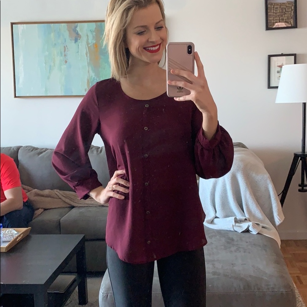Backless Maroon Top